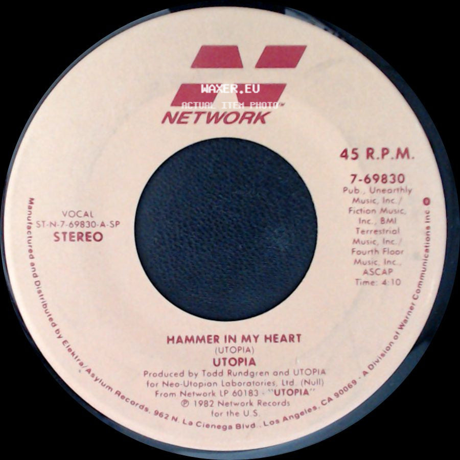 Utopia - Hammer In My Heart / I'm Looking At You But I'm Talking To Myself side A