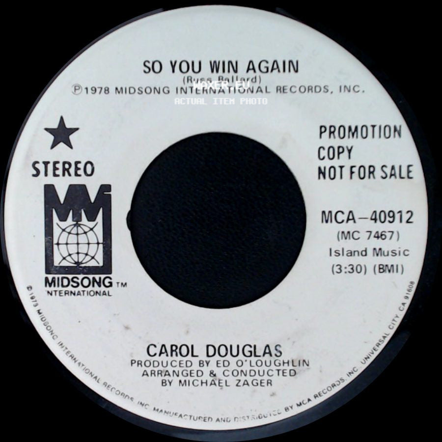Carol Douglas - So You Win Again / So You Win Again side A