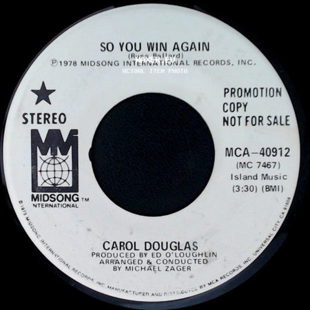 Carol Douglas - So You Win Again / So You Win Again side A