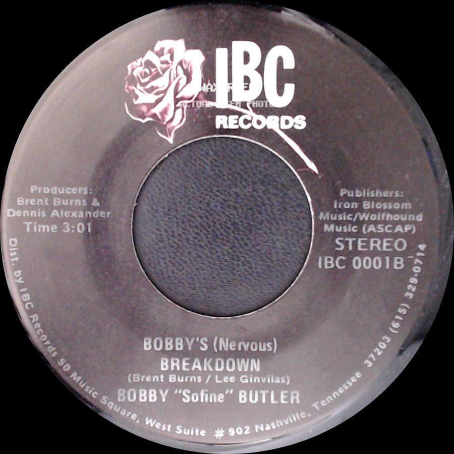 Bobby "Sofine" Butler - Cheaper Crude Or No More Food / Bobby's (Nervous) Breakdown side B