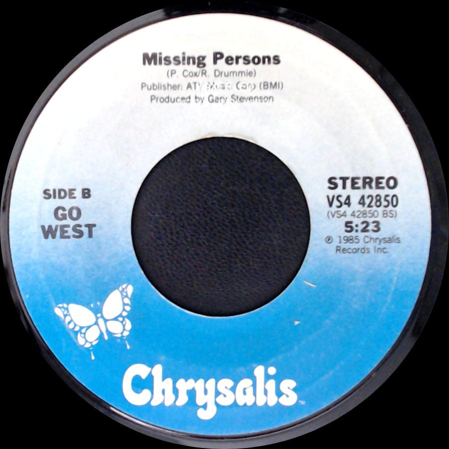 Go West / Missing Persons - We Close Our Eyes / Go West side B