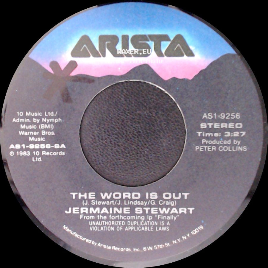 Jermaine Stewart - Month Of Mondays / The Word Is Out side B