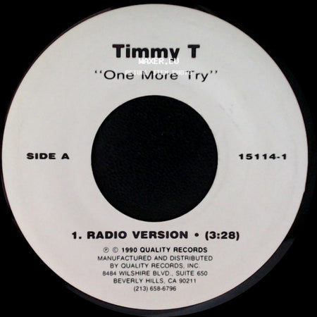 Timmy T - One More Try / One More Try side A