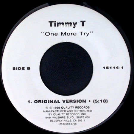 Timmy T - One More Try / One More Try side B