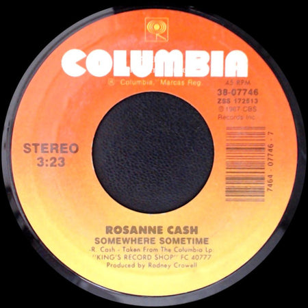 Rosanne Cash - If You Change Your Mind / Somewhere Sometime side B