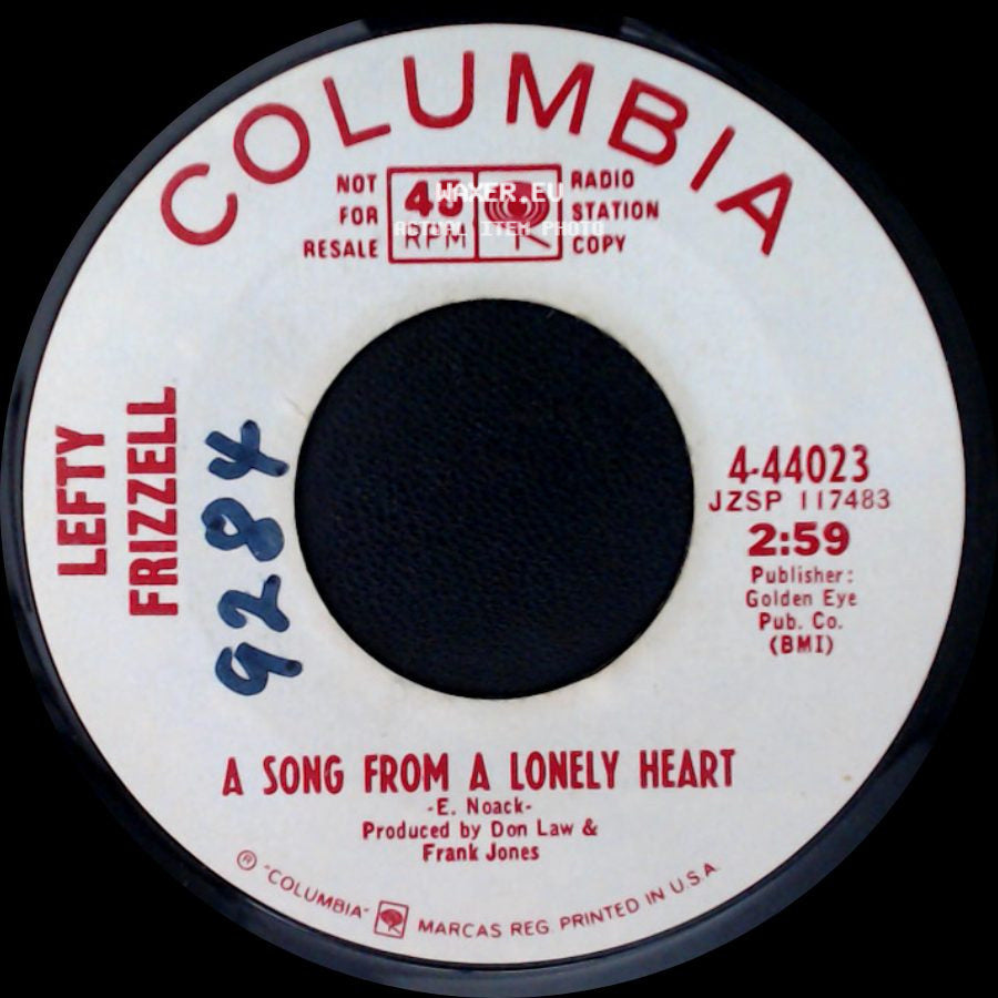 Lefty Frizzell - A Song From A Lonely Heart / You Gotta Be Puttin' Me On side A