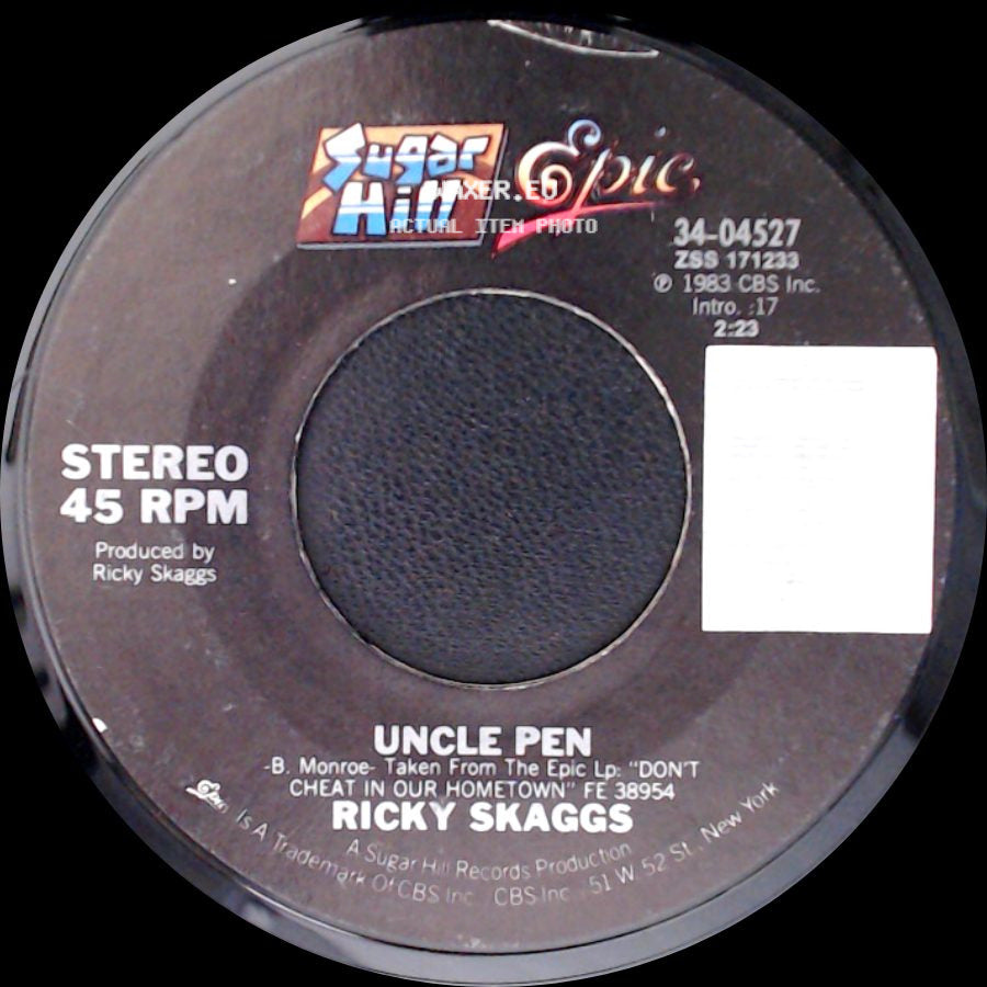 Ricky Skaggs - I'm Head Over Heels In Love / Uncle Pen side B