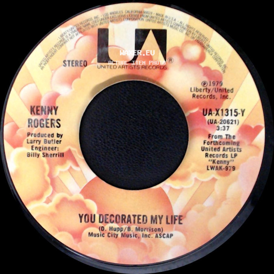 Kenny Rogers - One Man's Woman / You Decorated My Life side B