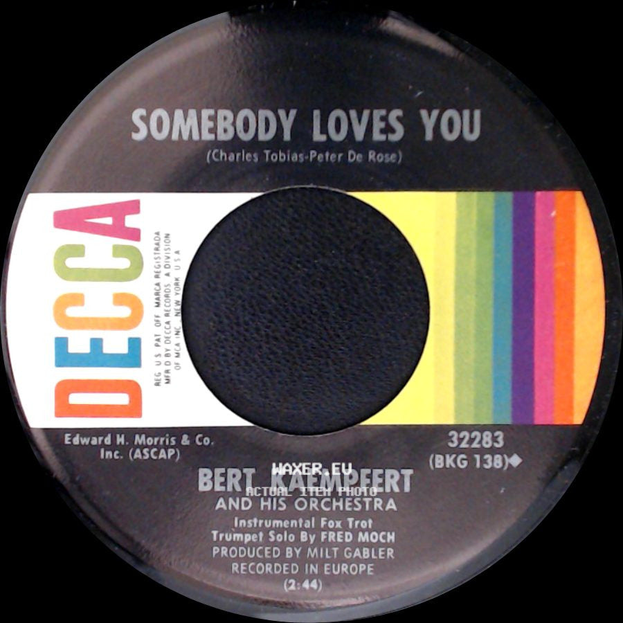 Bert Kaempfert And His Orchestra - The First Waltz / Somebody Loves You side B