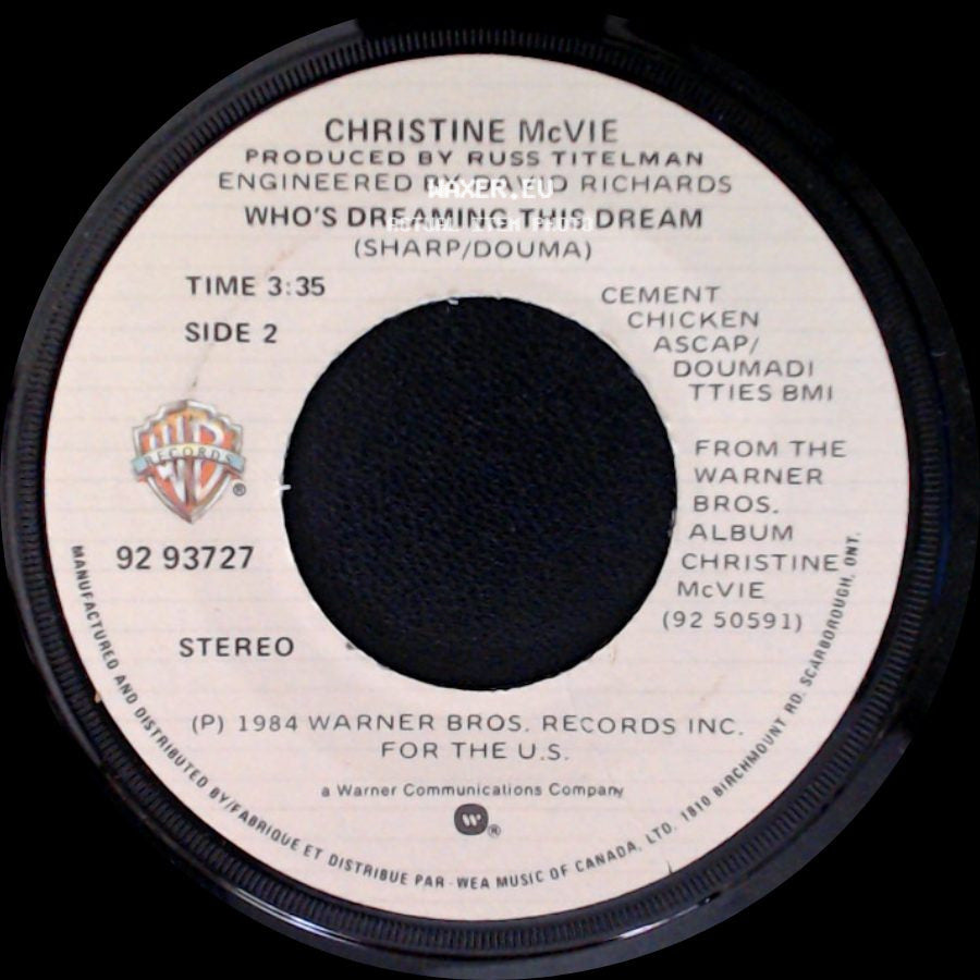 Christine Mcvie - Got A Hold On Me / Who's Dreaming This Dream side B