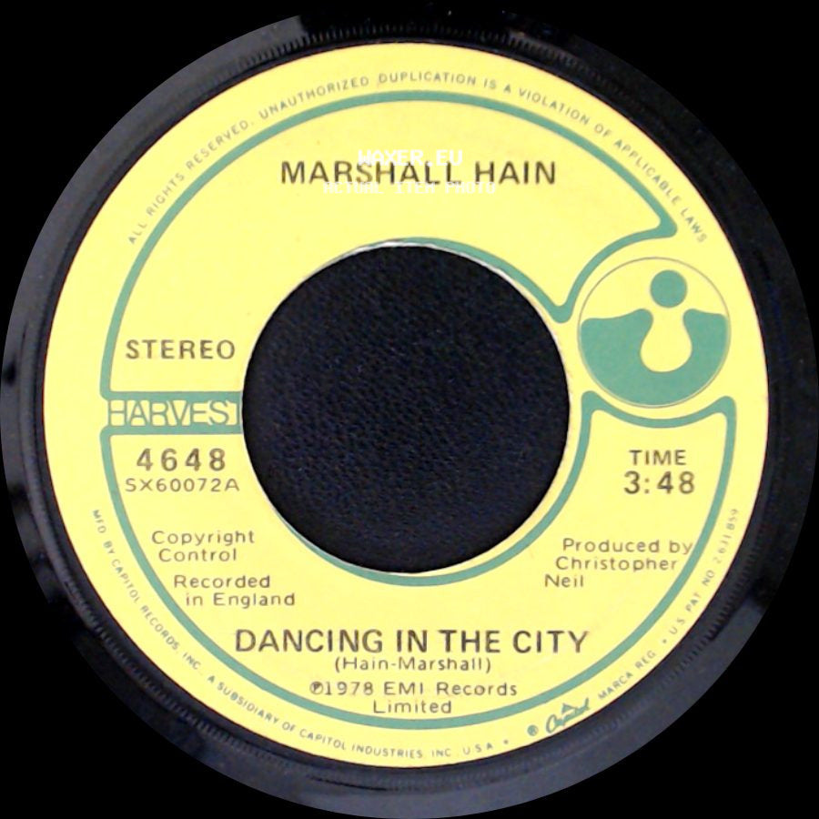 Marshall Hain - Dancing In The City / Take My Number side A