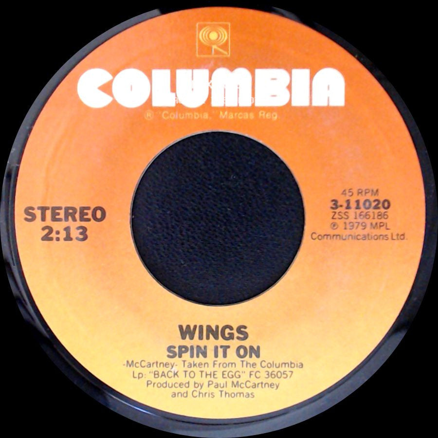 Wings - Spin It On / Getting Closer side A