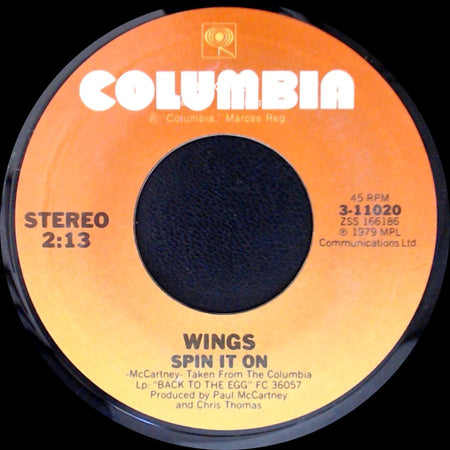 Wings - Spin It On / Getting Closer side A