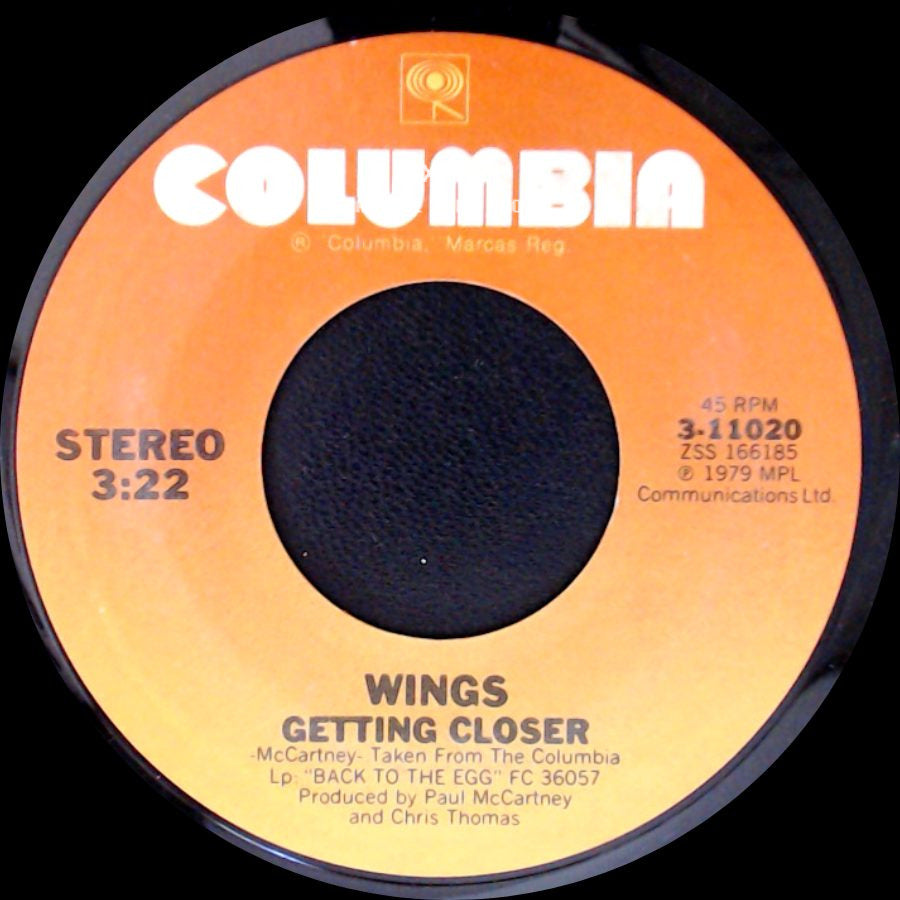 Wings - Spin It On / Getting Closer side B