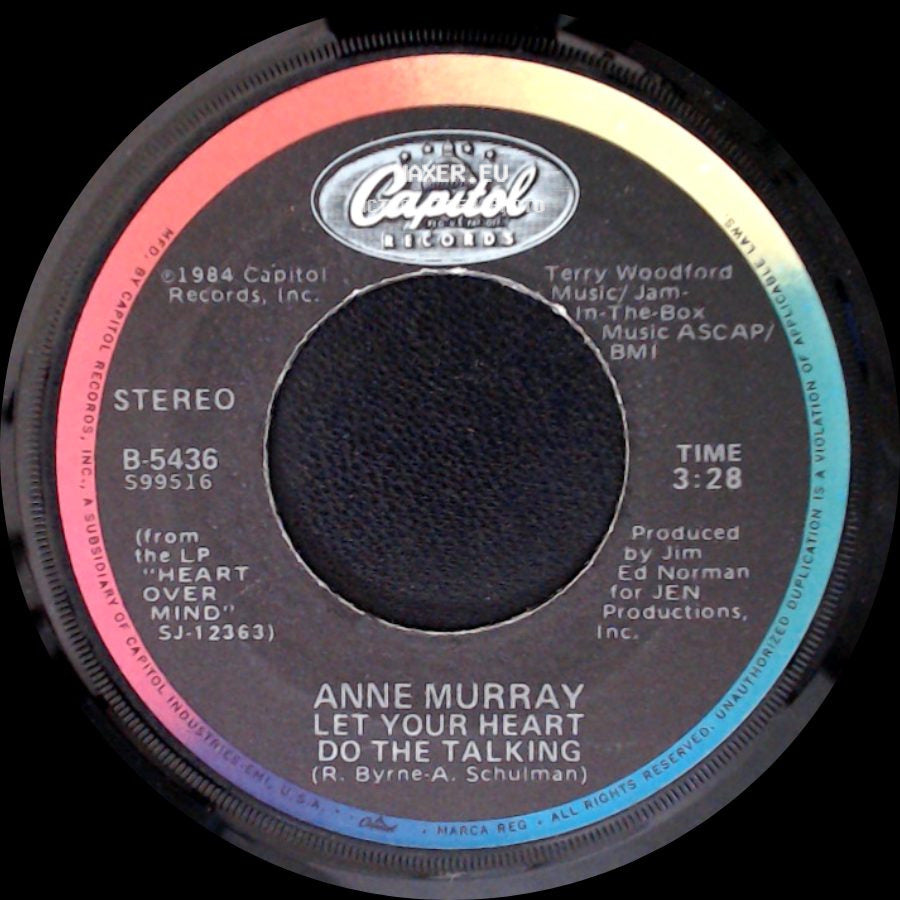 Anne Murray - Time Don't Run Out On Me / Let Your Heart Do The Talking side B