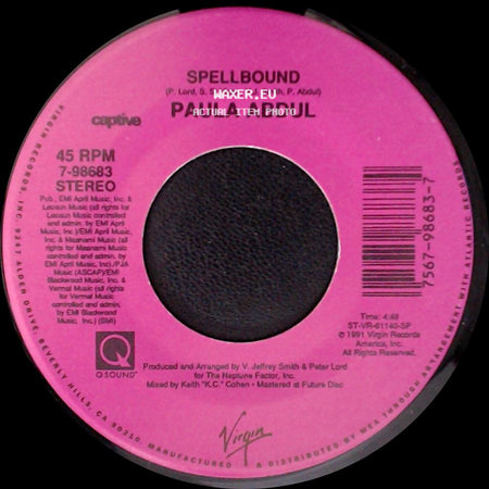 Paula Abdul - Blowing Kisses In The Wind / Spellbound side B