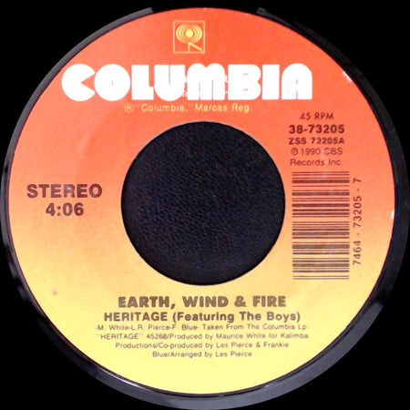 Earth, Wind & Fire - Heritage (Featuring The Boys) / Gotta Find Out side A