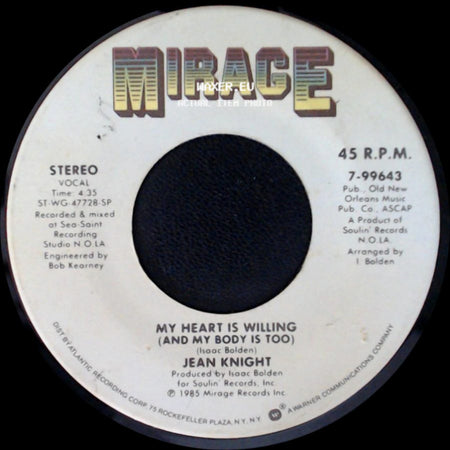 Jean Knight - My Toot Toot / My Heart Is Willing (And My Body Is Too) side B