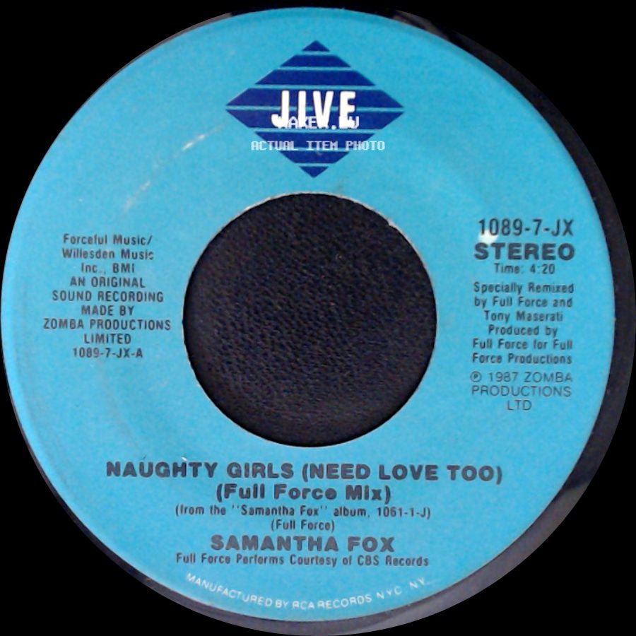 Samantha Fox - Naughty Girls (Need Love Too) (Full Force Mix) / Dream City side A