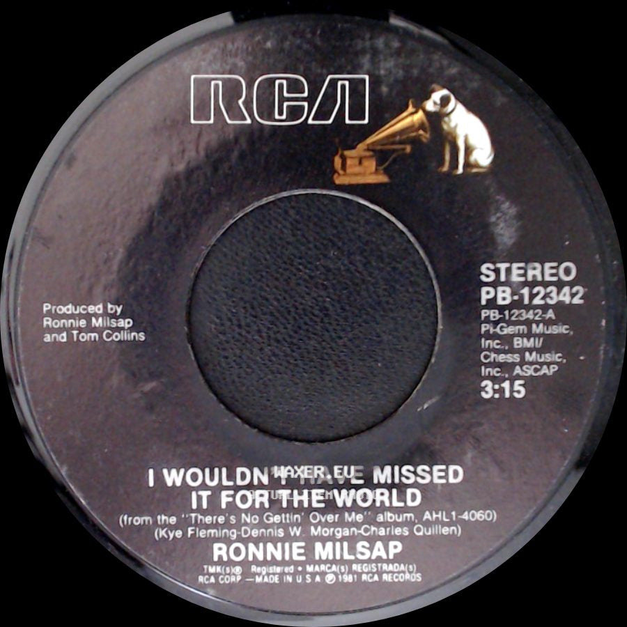 Ronnie Milsap - It Happens Every Time (I Think Of You) / I Wouldn't Have Missed It For The World side B