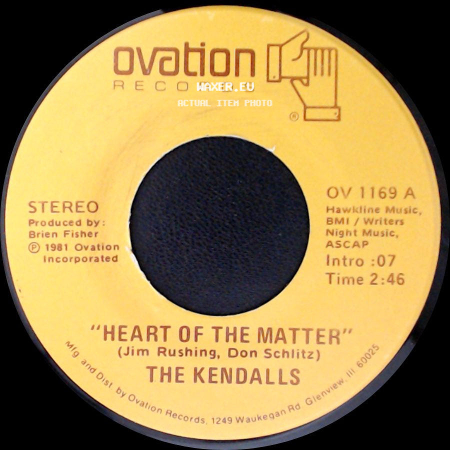 The Kendalls - Mandolin Man / Heart Of The Matter side B