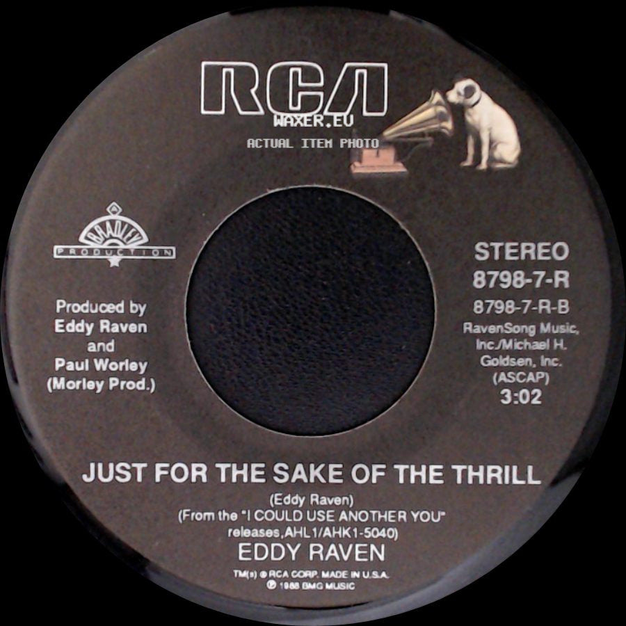 Eddy Raven - 'til You Cry / Just For The Sake Of The Thrill side B