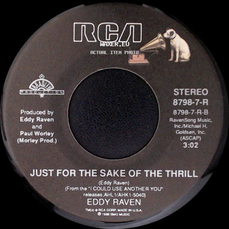 Eddy Raven - 'til You Cry / Just For The Sake Of The Thrill side B