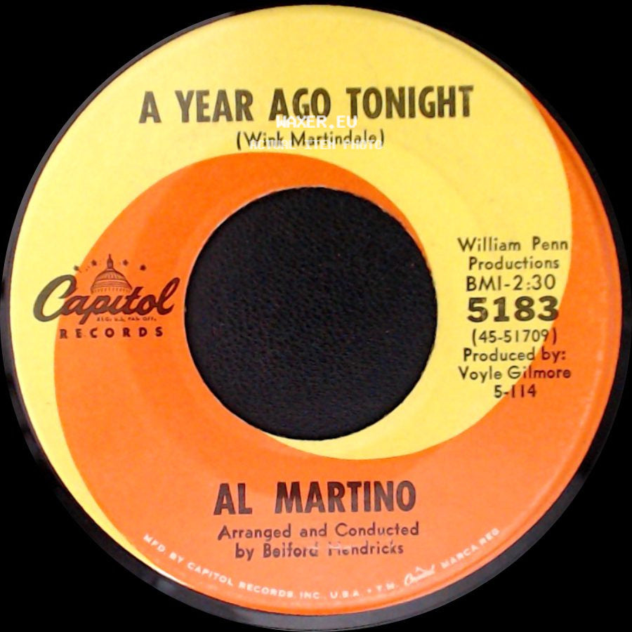 Al Martino - A Year Ago Tonight / Tears And Roses side A