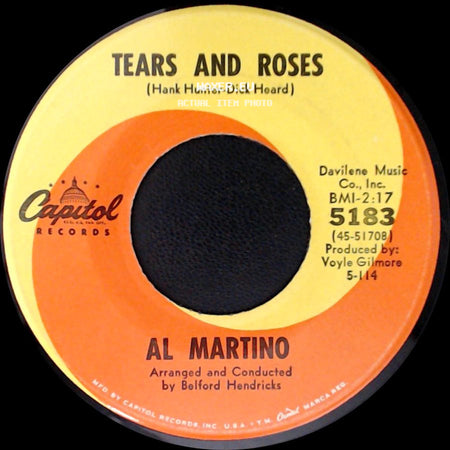 Al Martino - A Year Ago Tonight / Tears And Roses side B