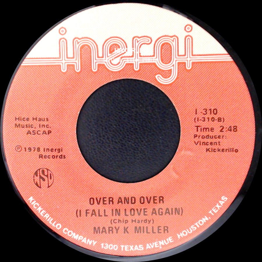Mary K Miller - Over And Over (I Fall In Love Again) / Handcuffed To A Heartache side A