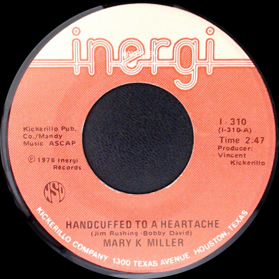 Mary K Miller - Over And Over (I Fall In Love Again) / Handcuffed To A Heartache side B