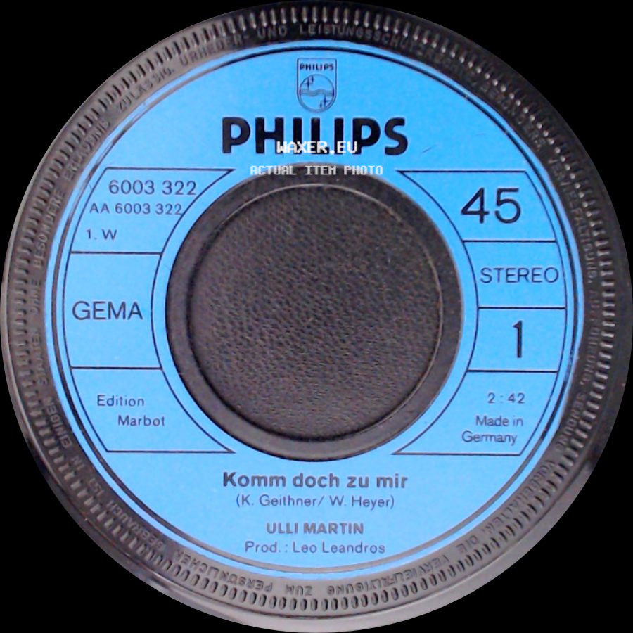Ulli Martin - Geh Nicht Nach Haus / Komm Doch Zu Mir side B