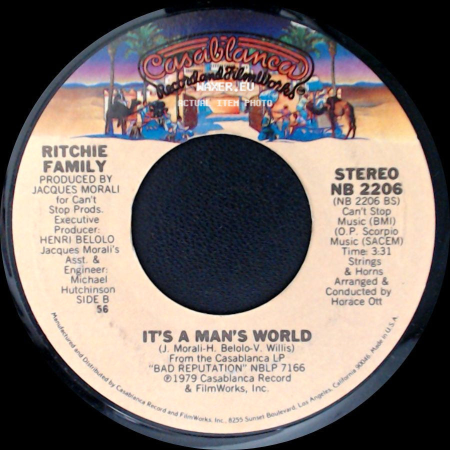 Ritchie Family - Put Your Feet To The Beat / It's A Man's World side B