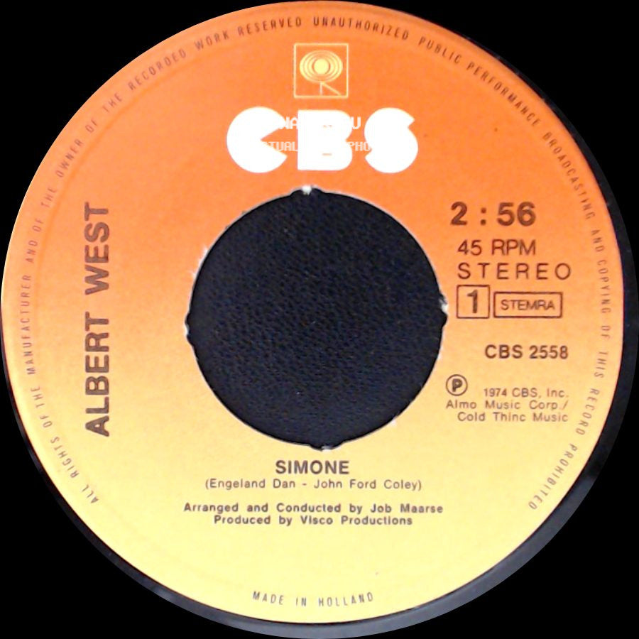 Albert West - Simone / Sitting In A Palmtree side A