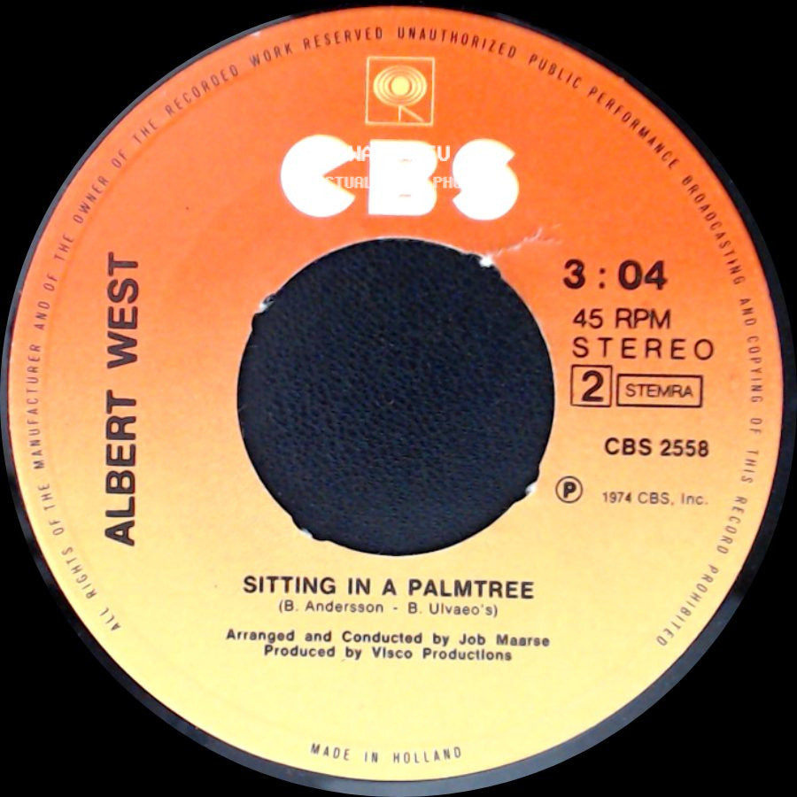 Albert West - Simone / Sitting In A Palmtree side B