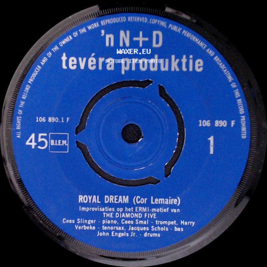 The Diamond Five / 'n N+D - Alexander's Ragtime Band (I. Berlin) / Royal Dream (Cor Lemaire) side B