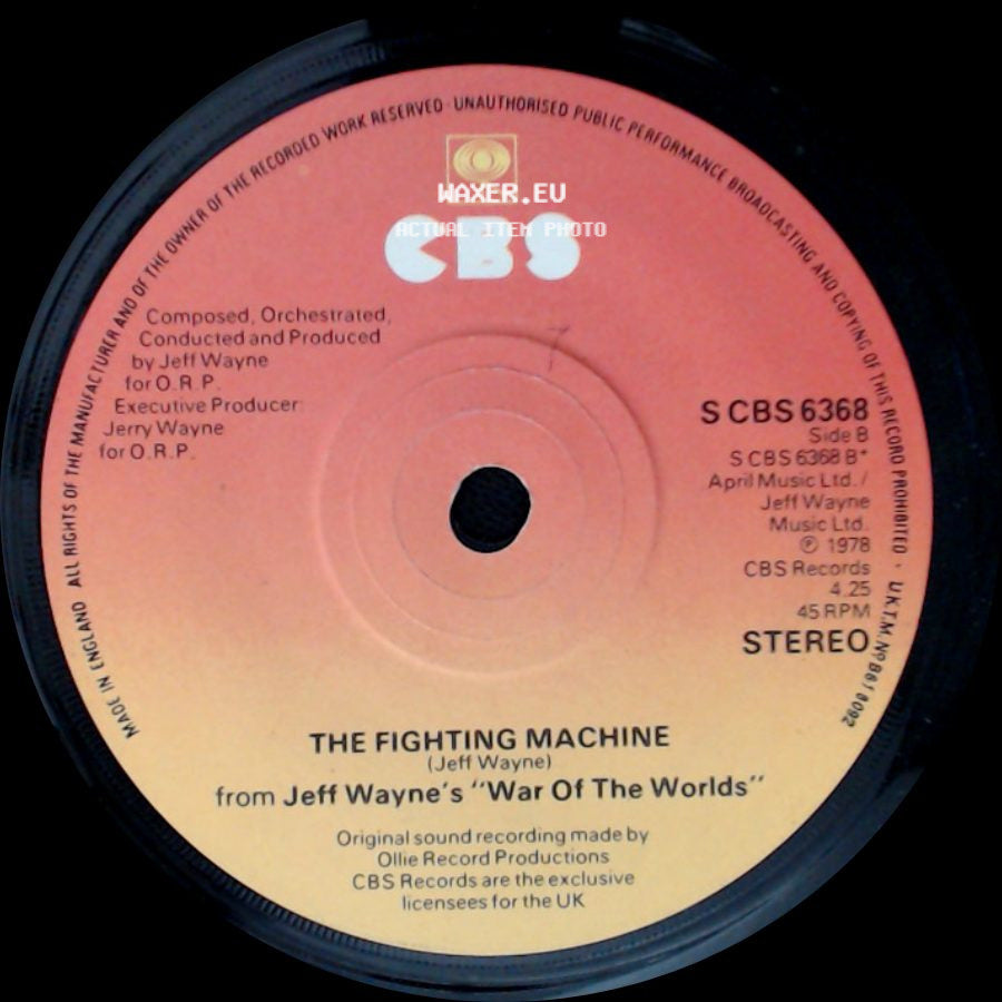 Jeff Wayne - Forever Autumn / The Fighting Machine side B