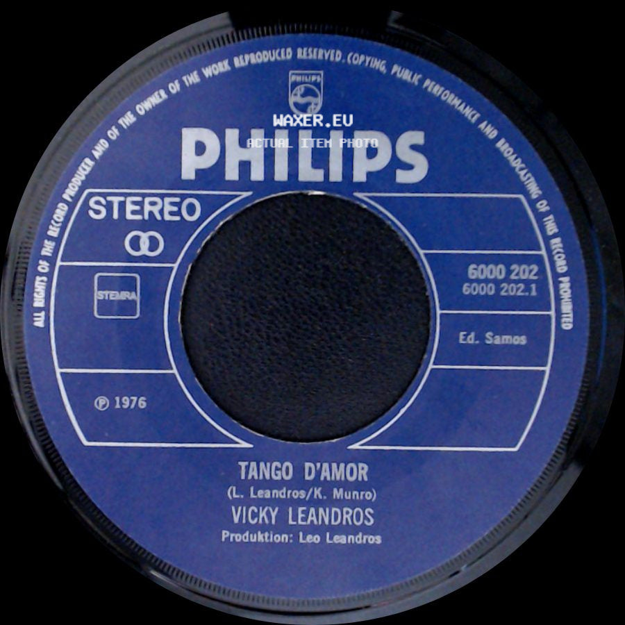Vicky Leandros - Die Souvenirs Von Damals / Tango D'amor side B