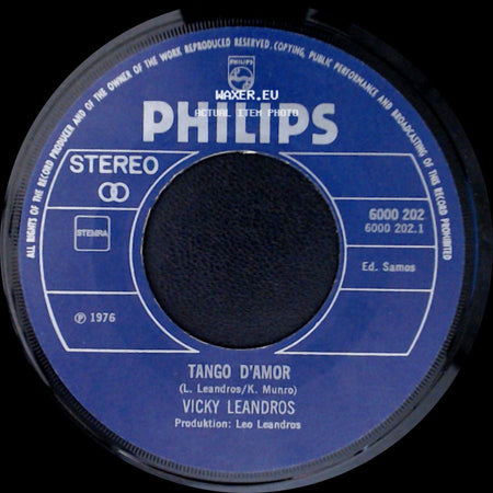 Vicky Leandros - Die Souvenirs Von Damals / Tango D'amor side B