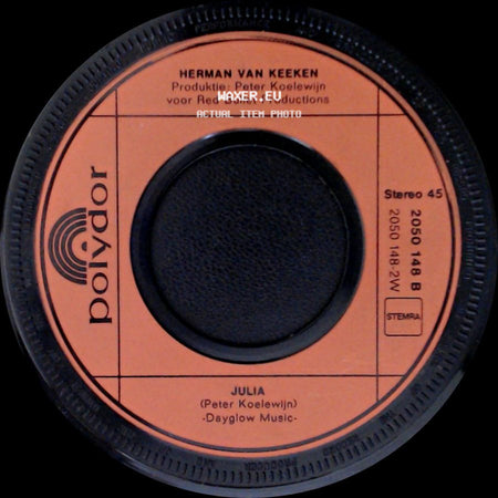 Herman Van Keeken - Julia / Pappie Loop Toch Niet Zo Snel (Daddy Don't You Walk So Fast) side A