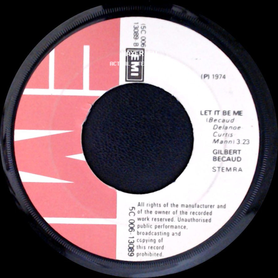 Gilbert Becaud - A Little Love And Understanding / Let It Be Me side B