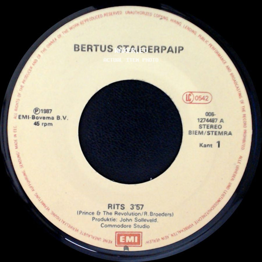 Bertus Staigerpaip - Ik Zai Er Vandeur / Rits side B