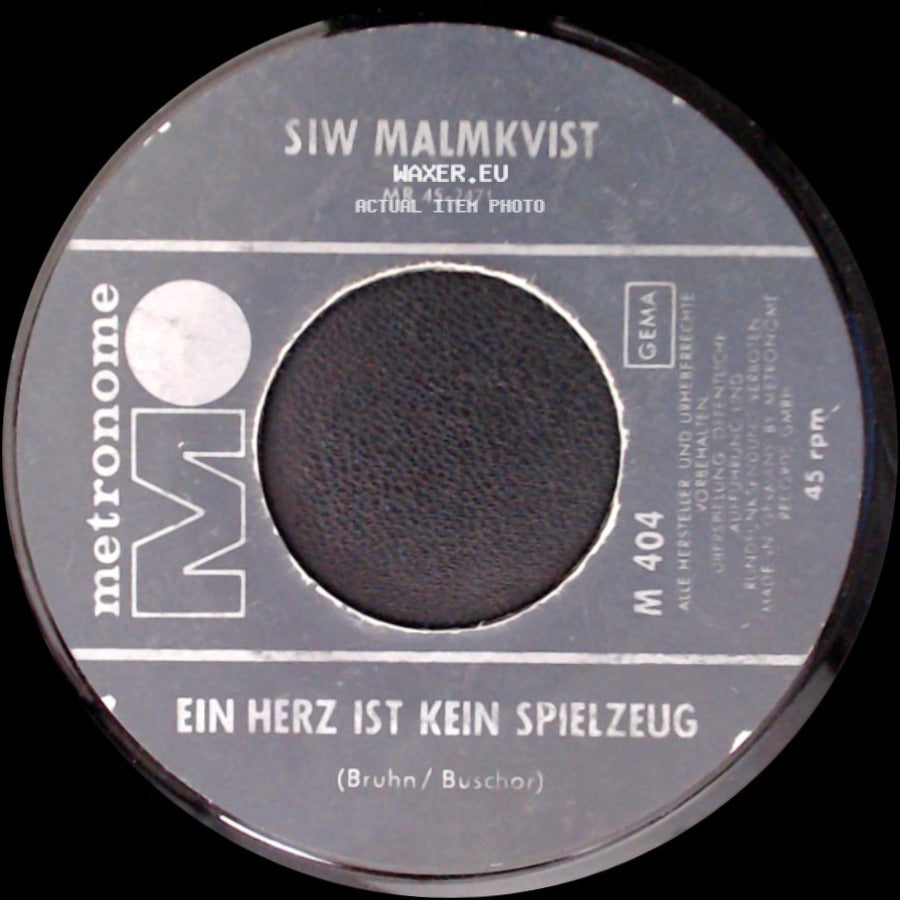 Siw Malmkvist - Liebeskummer Lohnt Sich Nicht / Ein Herz Ist Kein Spielzeug side B