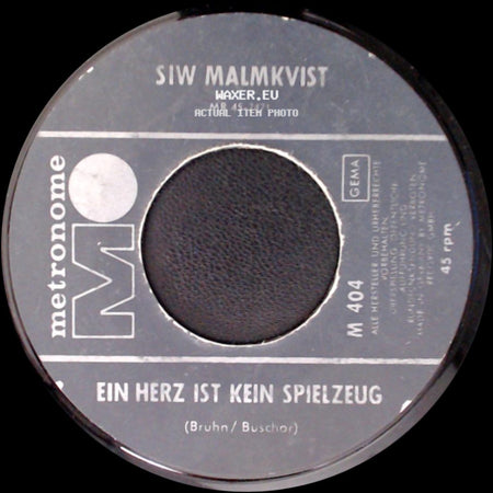 Siw Malmkvist - Liebeskummer Lohnt Sich Nicht / Ein Herz Ist Kein Spielzeug side B