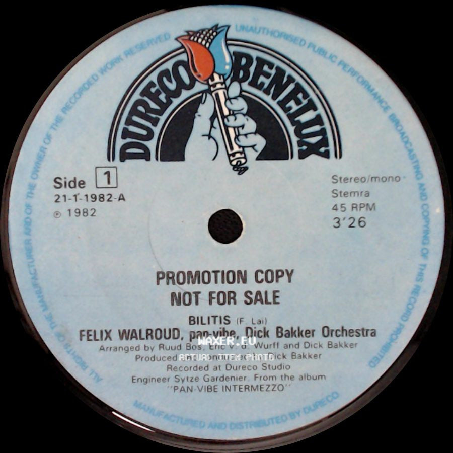 Felix Walroud, Dick Bakker Orchestra / Felix Walroud - Bilitis / La Ligne Fragile side A
