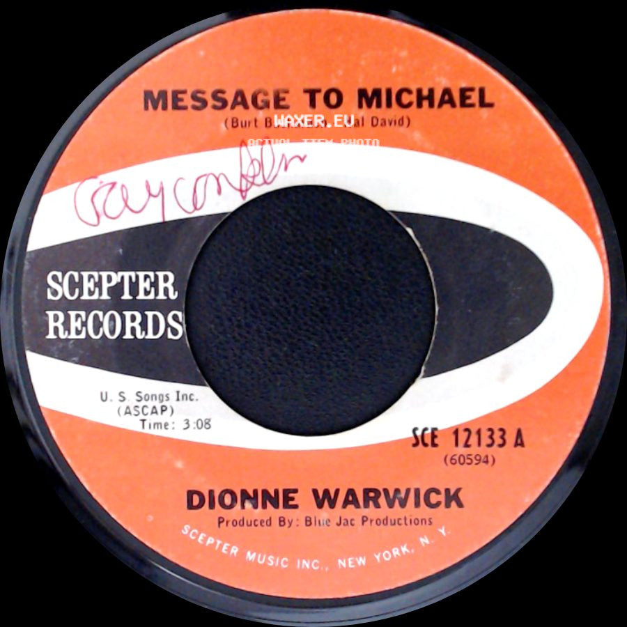 Dionne Warwick - Message To Michael / Here Where There Is Love side A