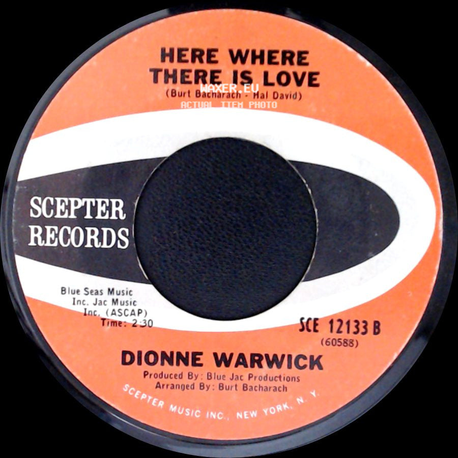 Dionne Warwick - Message To Michael / Here Where There Is Love side B