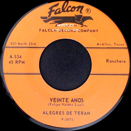 Alegres De Teran - Me Persigue Tu Sombra / Veinte Anos side B