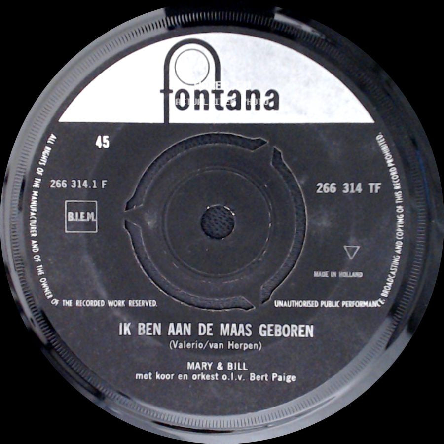 Mary & Bill - En Altijd Komen Er Schepen / Ik Ben Aan De Maas Geboren side B