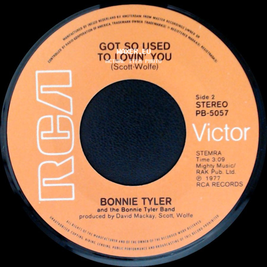 Bonnie Tyler And The Bonnie Tyler Band - It's A Heartache / Got So Used To Lovin' You side B